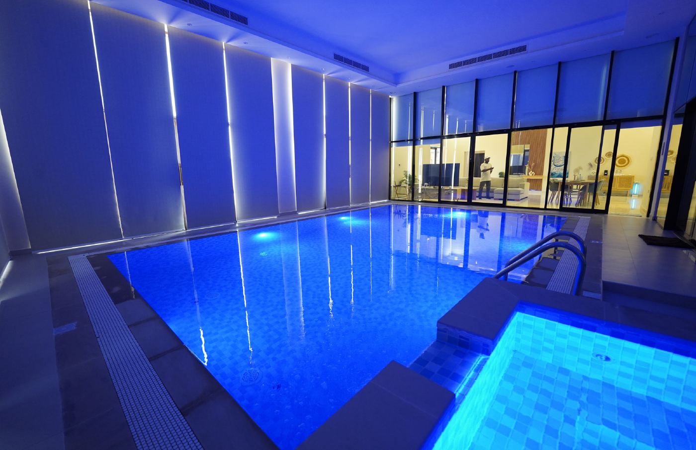 Midnight Indoor Pool Villa
