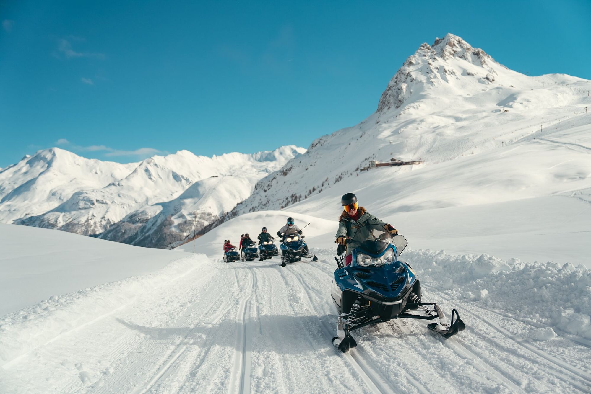 Snowmobiling the Alps